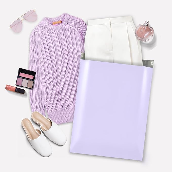 Metronic Poly Mailers 19x24 Inch 500 Pcs, Large Shipping Bags for Clothes, Shipping Envelopes for Small Business, Strong Adhensive Mailing Bags, Lilac Purple