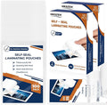 100 Pack 10 Mil 4"x6" Self Sealing Laminating Pouches Self Adhesive Lamination Pouches Clear Laminate Sheets for Office School Home Supplies(No Heat Laminating Sheets & No Laminator Machine Need)