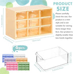 Amyhill 6 Pcs Mini Drawer Organizer Small Organizer with 9 Drawers Plastic Desktop Craft Storage Box for Office Home Room Jewelry Cosmetics Collection(Multicolored)