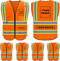 BeautyWill Custom Safety Vest Logo Class 2 High Visibility Reflevtive Vest Outdoor Protective Workwear