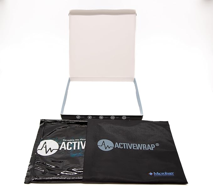 Activewrap Reusable Ice Packs for Injuries - Hot and Cold Gel Compress for Injury Recovery and Pain Relief, Soft, Flexible Leakproof Pad for Back, Knee, Hip, & Shoulder - Large Square (10 x 10 Inches)