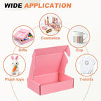 PATIKIL 6 x 4 x 1.6 Inch Shipping Boxes, 30 Pack Color Corrugated Cardboard Box Cute Carton Boxes Literature Mailer for Mailing Packaging Small Business Gift Storage, Pink