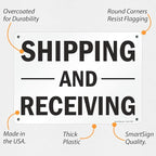 SmartSign "Shipping And Receiving" Label | 10" x 14" Laminated Vinyl