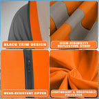 BeautyWill Custom Logo Safety Vest S,M,L,XL,2XL,3XL,4XL Personalized Safety Vest High Visibility Apparel
