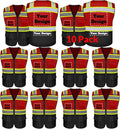 Safety Vest Customize Logo with 5 Pockets & Zipper Reflective High Visibility Vest Class 2 Outdoor Workwear