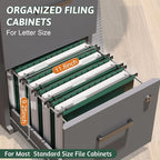 Plastic Hanging File Folder Extra Capacity,12 Pack Reinforced Hang Folders with Heavy Duty 2 Inch Expansion,Filing Cabinet Folders Letter Size,Hanging Organizer Designed for Bulky Files(Green)