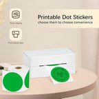 3 X 3 Inch Round Thermal Labels Circle Color Coding Labels Printable Waterproof 500PCS Round Stickers Adhesive Writable for Office, Home, Garage, DIY Sticker, Name Tag,Green