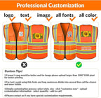 BeautyWill Custom Safety Vest Logo Class 2 High Visibility Reflevtive Vest Outdoor Protective Workwear