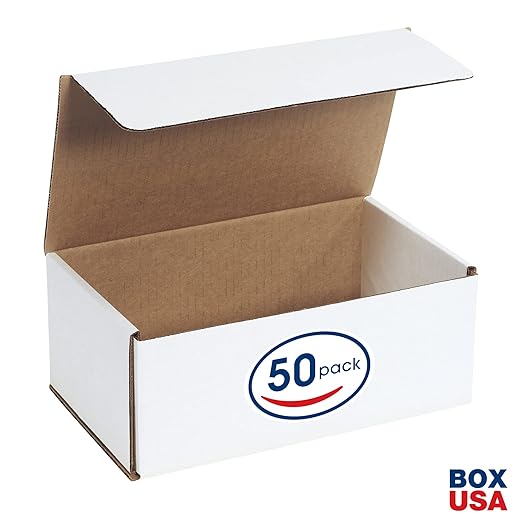 Box USA BM1064 10"L x 6"W x 4"H, White (Pack of 50)