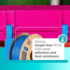 Polymaker PolyLite 3D Printer PETG Filament Electric Blue 1.75mm 1kg, Legacy PETG Formula, Reliable Everyday Filament, Strong Layer Bonding, Compatible with Most 3D Printers