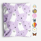 10x13 Poly Mailers – Halloween Ghost – Waterproof, Tear-Resistant Shipping Bags with Adhesive Seal – 100 Pack – Package Mint