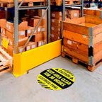 Caution Electrical Panel Keep Area Clear for 36 Inches Circle Floor 10x10 inches, Floor Decal Anti-Slip Adhesive Floor Sign Made in USA