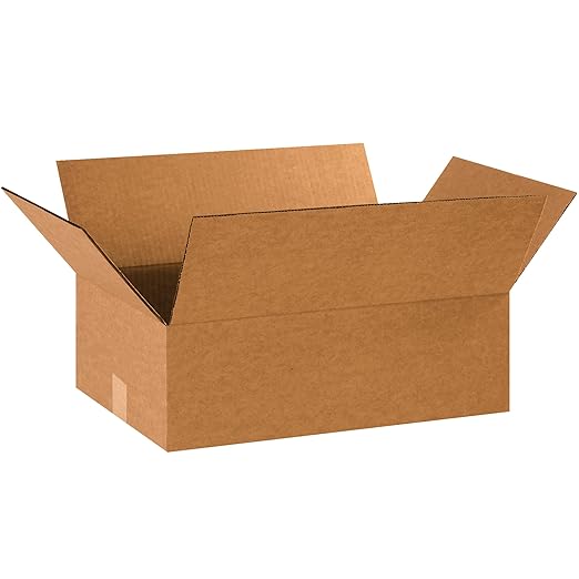 Tape Logic Shipping Boxes Flat 18"L x 12"W x 6"H, 25-Pack | Corrugated Cardboard Box for Packing, Moving and Storage