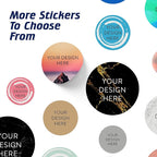 100 Custom Vinyl Stickers - Upload Your own Image, Text, Design, Logo - Personalized Logo Labels for Handmade, Packaging, Bottle, Jars, Candle, Brand Stickers (Mountain, 2x2)