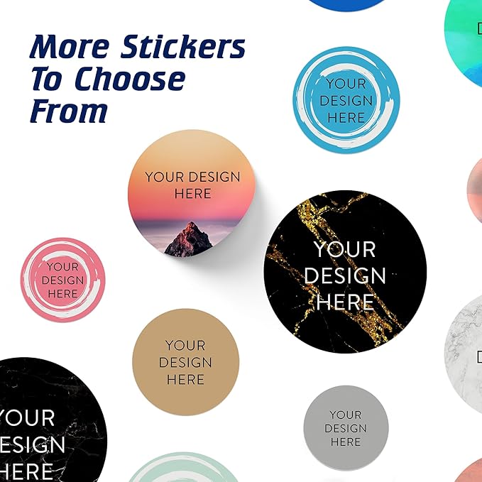 100 Custom Vinyl Stickers - Upload Your own Image, Text, Design, Logo - Personalized Logo Labels for Handmade, Packaging, Bottle, Jars, Candle, Brand Stickers (Mountain, 5x5)