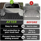 TripleAliners Truck Bed Mat Compatible with 2024-2026 Ford F150 & Lightning Accessories 5.5FT Vehicle Flush Bed Box All Weather Protection TPE Heavy Duty Pickup Cargo Mat
