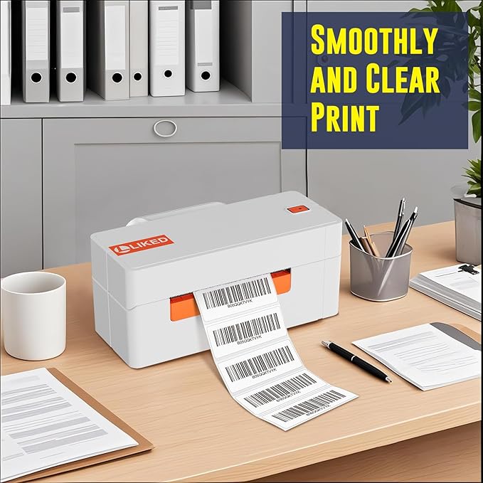 L LIKED 2.25" x 0.75" Direct Thermal Labels, Permanent Adhesive Address Barcode Label & Compatible with Rollo, Zebra and Other Desktop Printers (1 Roll, 1700 Labels)