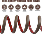 Floor Cord Cover Cable Cavity Self Adhesive Cord Hider Floor 10FT Floor Cable Management Power Cord Protector Floor Electric Cord Covers for Offices, Gym, Exhibitions (CoffeeBrown, 0.78" x 10')