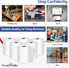 (150 Rolls) Premium 2 1/4 x 85 Thermal Paper Rolls - BPA Free Credit Card Receipt Paper for POS, ATM & Restaurant Printers