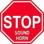 Stop "Sound Horn" - Laminated Floor Sign by Graphical Warehouse (30)