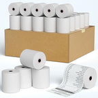 2 1/4"x50' Thermal Paper, FungLam Receipt Paper, POS Cash Register Papers, 2 1/4"x50' Thermal Paper for POS Cash Receipt Printers for Credit Card Terminal, Clover/Square/Verifone Printers, 50 Rolls.