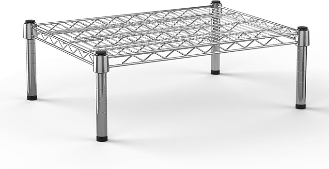 18''W x 24''L x 8''H Chrome Plated Wire Dunnage Rack | Off The Floor Storage