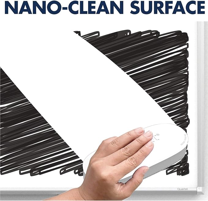 Quartet Magnetic Dry Erase White Board, 3' x 2 Whiteboard, Nano-Clean Surface Resists Ink Stains, Silver Aluminum Frame (SM533)