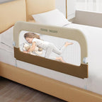 Bed Guard Rail for Toddlers - 32" Adjustable Heights & Folding up Portable Bed Railing for Baby - Toddler Bed Rails Guard for Crib, Twin, Bunk,Full Size, Queen & King Bed