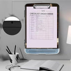 Clipboard with Storage,Storage Clipboard with Pen Holder,Heavy Duty Plastic Storage Clipboard with Low Profile Clip, Clipboard Folder, Teacher Must Haves, Office Supplies,Brown Cat and Books