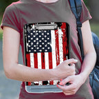 Side Opening Clipboard with Storage and Pen Holder, Heavy Duty Contractor Clip Board with Large Capacity, Personalized Teachers Nurses Large Clipboards, American Flag