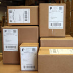 Buhbo 4" x 6" Direct Thermal Labels - Perforated BPA Free - Compatible with Zebra & Rollo Printer - Commercial Grade Shipping (500 Fanfold Labels)