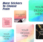 100 Custom Vinyl Stickers - Upload Your own Image, Text, Design, Logo - Personalized Logo Labels for Handmade, Packaging, Bottle, Jars, Candle, Brand Stickers (Mountain, 4x4 Square)