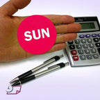 2" Round Hot Pink Day of The Week Color Coding Stickers, 500 per Roll (Sun)