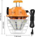 150W LED Temporary Work Light Fixture 24750 Lumen Daylight White 5000K IP65 Dust & Waterproof Stainless Steel Protective Cover for High Bay Construction Jobsite Workshop (150)