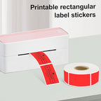 1X2 inch Label Stickers Roll for Thermal Printer 500PCS Colored Removable Freezer Labels Waterproof Blank Sticker Labels to Write on for Food Containers and Jars, Fluorescent Red