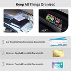 Car Registration and Insurance Holder, Leather Car Glove Box Organizer, Cool Car Accessories for ID, Driver's License Cards & Essential Document,business cards,Men&WomenSkull Pink Rose Flower