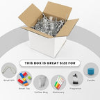 Golden State Art, 28 Pack 5x5x5 Shipping Boxes for Coffee Mugs, Candles, Gifts Mailing, Packaging, Storage - 5x5 Corrugated Cardboard Box, White