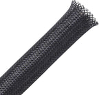 25ft - 1/8 inch PET Expandable Braided Sleeving – Black – Alex Tech Braided Cable Sleeve