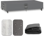 Heavy Duty Patio Furniture Covers Waterproof, 600D Outdoor Furniture Cover Waterproof for Sectional Sofa Couch, Outdoor Dining Table and Chair Set Covers 128''L x 84''W x 28''H, Grey