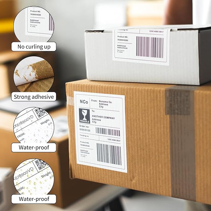 Coopaty Full Sheet Address Labels for Laser/Inkjet Printers, White, 8.5" x 11" Shipping Label, 2000 Labels