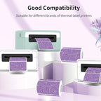 3x2 Inch Holographic Thermal Labels, Purple Thermal Sticker Labels, Glitter Thermal Stickers for DIY Custom Logo, Perforation Line Design- 200 Sheets
