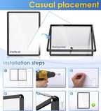 SWANCROWN Enclosed Notice Board Magnetic Bulletin Boards for Office with Locking Door,Black Frame, 26x20inch(4XA4