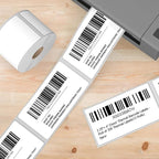 12 Rolls 2.25" X 4" Thermal Printer Labels, 350/Roll - Direct Thermal Labels Compatible with Zebra & Rollo Printers, BIAlabel