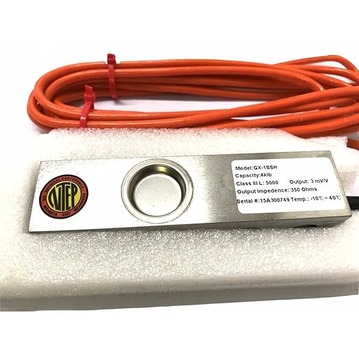 Liberty GX-1-4k lb NTEP (Small Envelope) Shear Beam Load Cell Sensors for Platform Floor Scale with Feet & Spacers I Stainless Steel