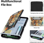 Clipboard with Storage Box & Pen Holder,Heavy Duty Clip Boards 8.5x11 for Nursing,High Capacity,School & Office Supplies,Leopard Floral