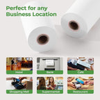 MUNBYN 2 1/4 x 50ft Thermal Paper (20 Rolls), BPA Free Receipt Paper, 58mm Thermal Receipt Paper Fits 58mm Mini Thermal POS Printer & Square Terminal Credit Card Machines