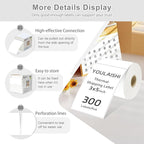 3 X 5 Inch Rectangle Sticker White Moving Labels for Boxes, 300PCS Waterproof Removable White Labels Stickers to Write on for Bar-Codes, Address, Small Business Labeling, Inventory