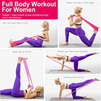 18PCS Resistance Bands Bulk, Non-Latex Physical Therapy Bands, Professional Flat Bands for Trainers, Pilates & Home Gym Full Body Workout, Strength Training, Includes 6 Sets with Carry Bags