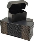 Small Black Shipping Boxes for Small Business Pack of 25-6x4x3 inches Cardboard Corrugated Mailer Boxes for Shipping Packaging Craft Gifts Giving Products