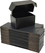 Small Black Shipping Boxes for Small Business Pack of 25-6x4x3 inches Cardboard Corrugated Mailer Boxes for Shipping Packaging Craft Gifts Giving Products